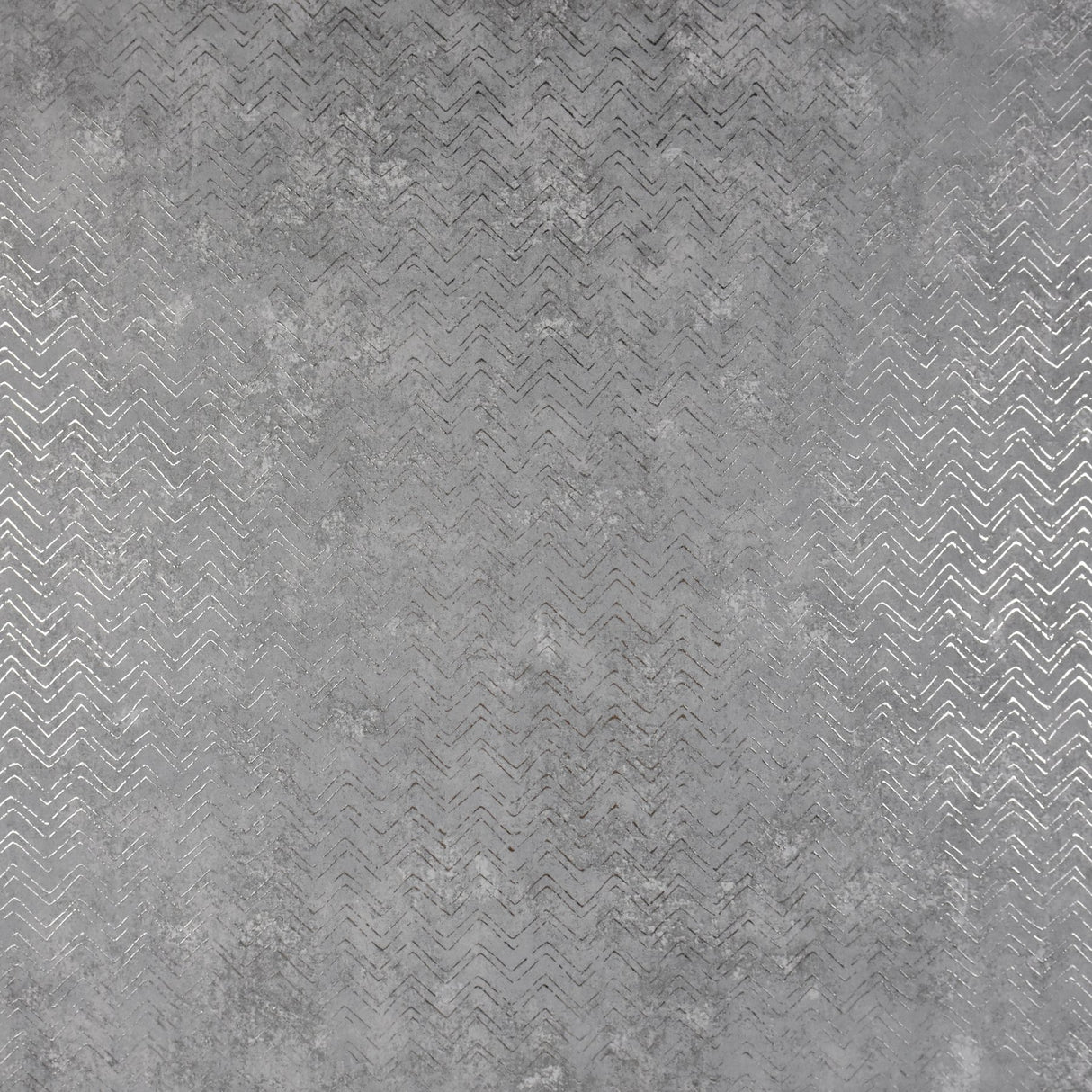 Luna Pewter Distressed Chevron Wallpaper with Metallic Abstract Chevron Motif - Brewster 2927-00602
