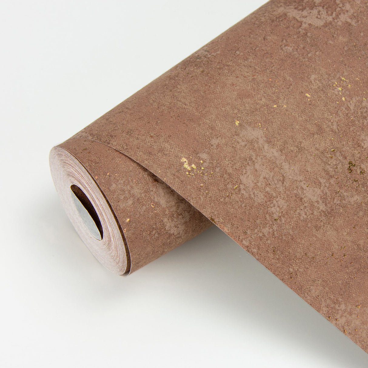 Drizzle Dark Red Speckle Wallpaper with Metallic Distressed Texture - Brewster 2927-00707