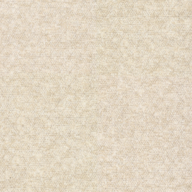 Cosmic Champagne Geometric Wallpaper with Metallic Abstract Triangle Pattern - Brewster 2927-21001