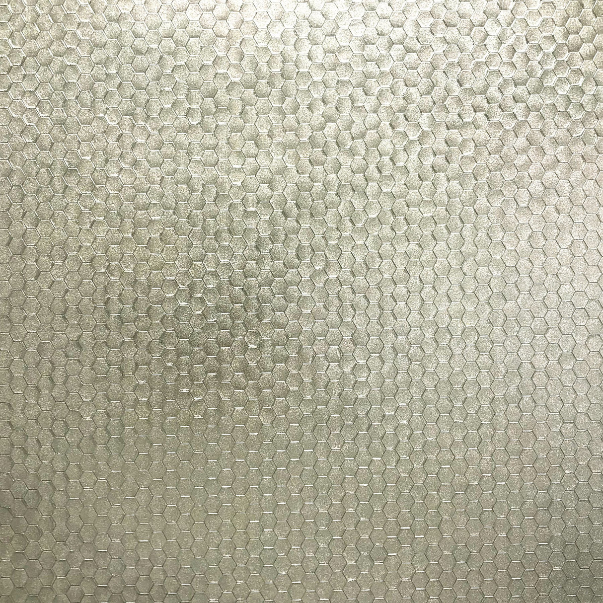 Carbon Platinum Honeycomb Geometric Wallpaper with Industrial Abstract Pattern - Brewster 2927-42486