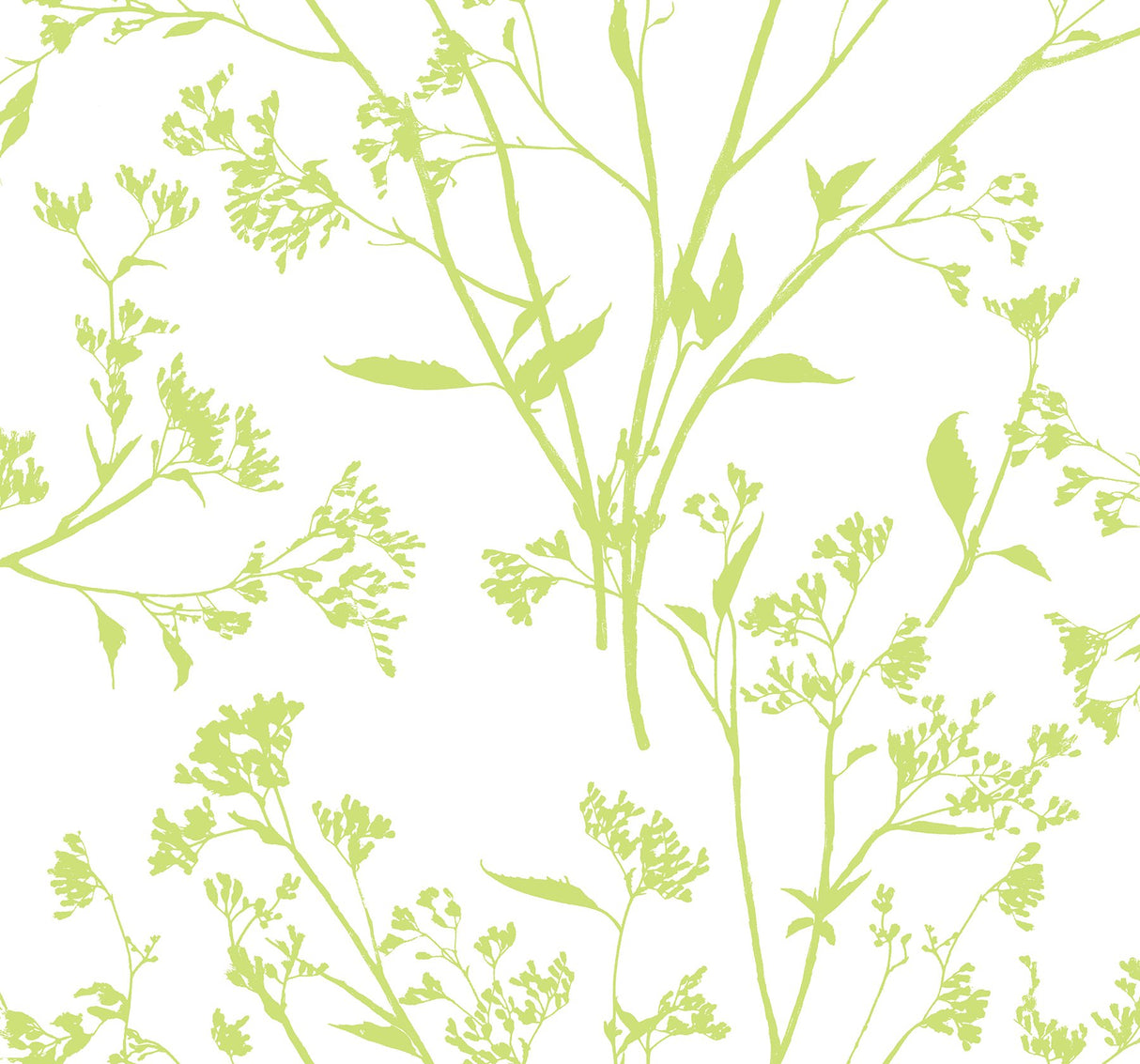 Southport Chartreuse Delicate Branches Wallpaper with Botanical Coastal Motif - A-Street Prints 2927-80704
