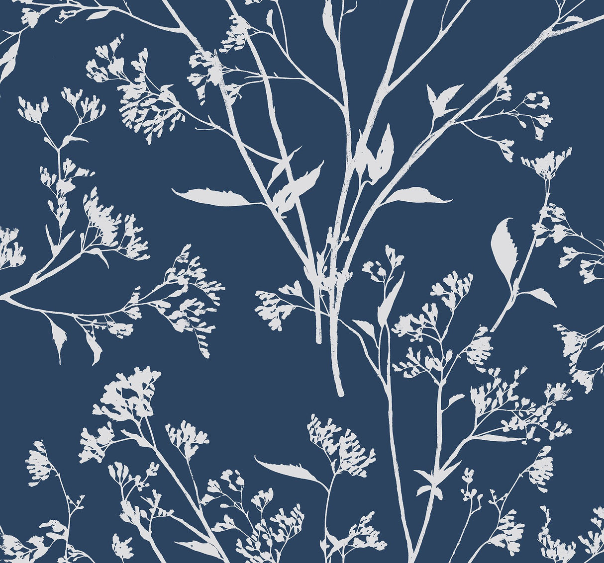 Southport Navy Delicate Branches Wallpaper with Botanical Branch Motif - A-Street Prints 2927-80712