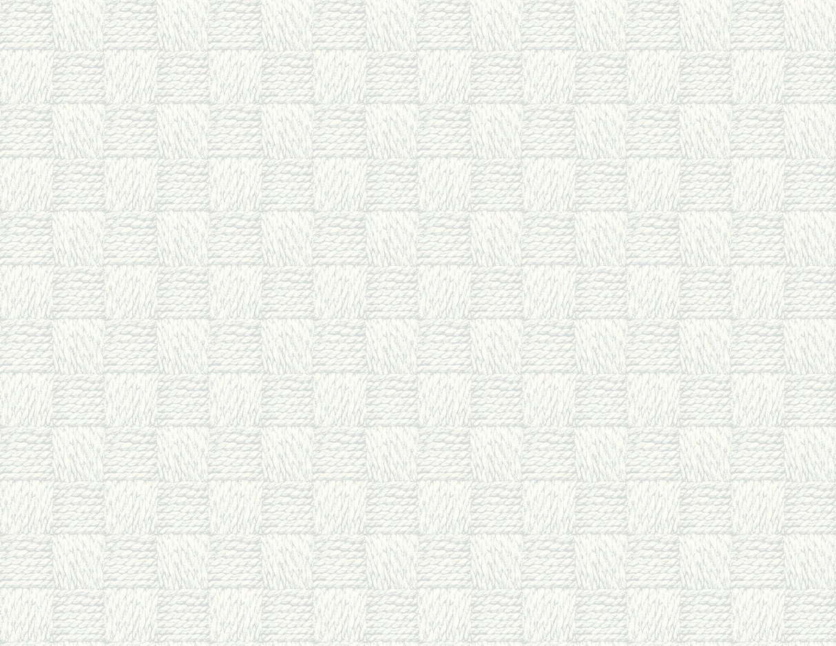 Calabash Light Grey Rope Basketweave Wallpaper with Coastal Fabric & Woven Textures - A-Street Prints 2927-80808