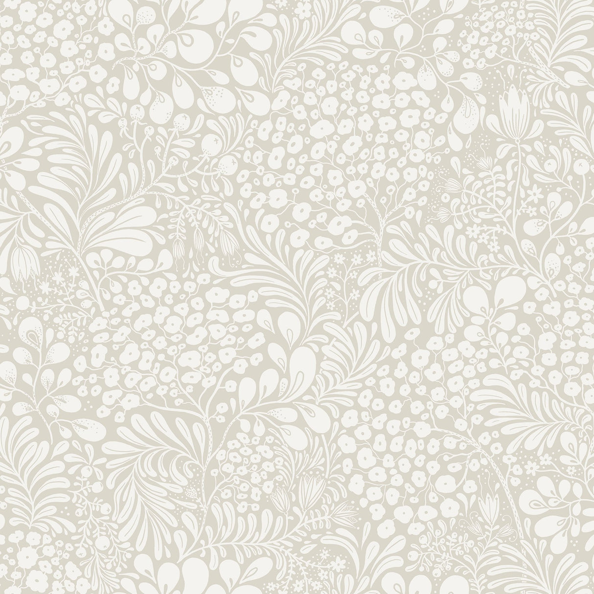 Siv Grey Botanical Wallpaper with Scandinavian Non Woven Design - A-Street Prints 2932-65131