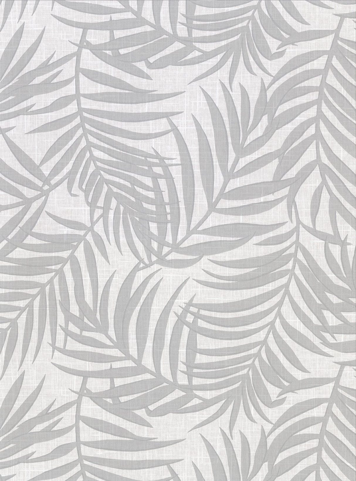 Lanai Dove Fronds Grey Textured Tropical Botanical Wallpaper - Warner 2945-1132