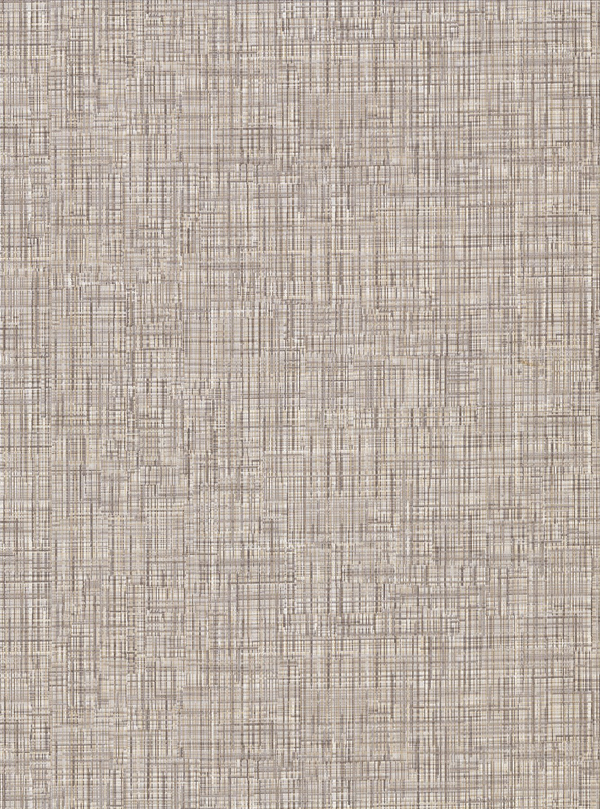 Tartan Brown Distressed Texture Wallpaper with Abstract Woven Look - Warner 2945-2754
