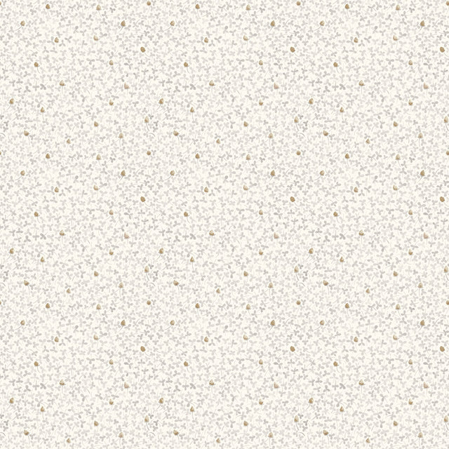 Lark White Botanical Wallpaper with Scandinavian Leaves Motif - Brewster 2948-28010