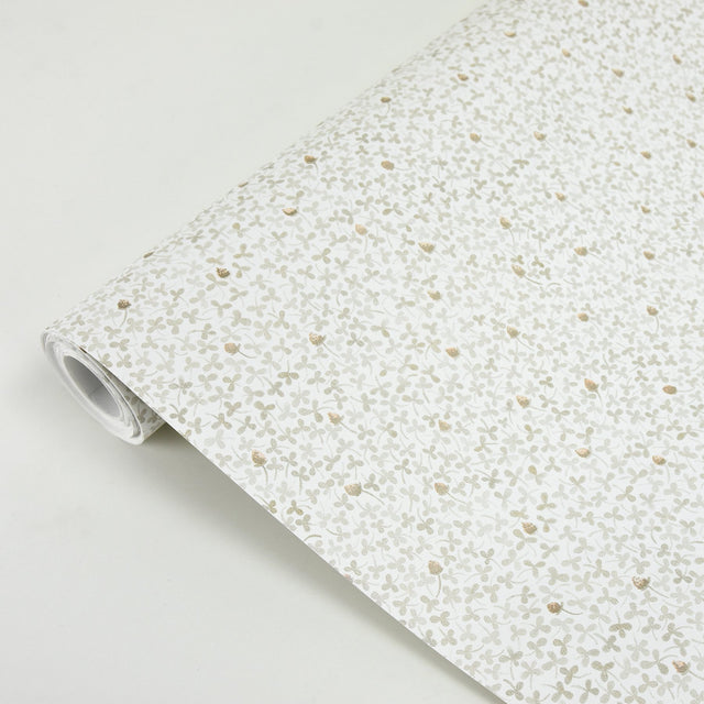 Lark White Botanical Wallpaper with Scandinavian Leaves Motif - Brewster 2948-28010