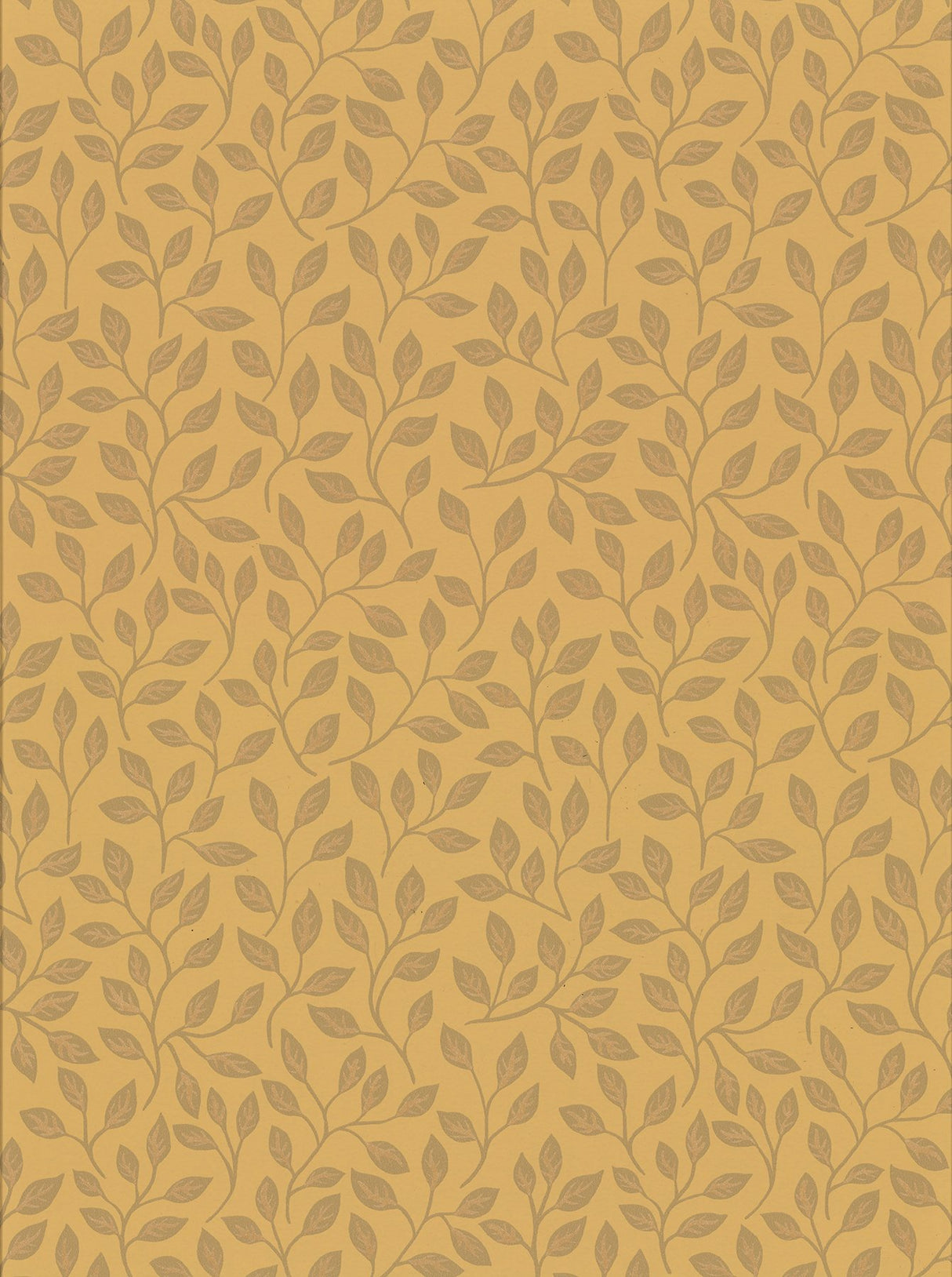 Posey Mustard Vines Wallpaper with Botanical Leaf Motif, Scandinavian Style - A-Street Prints 2948-33017