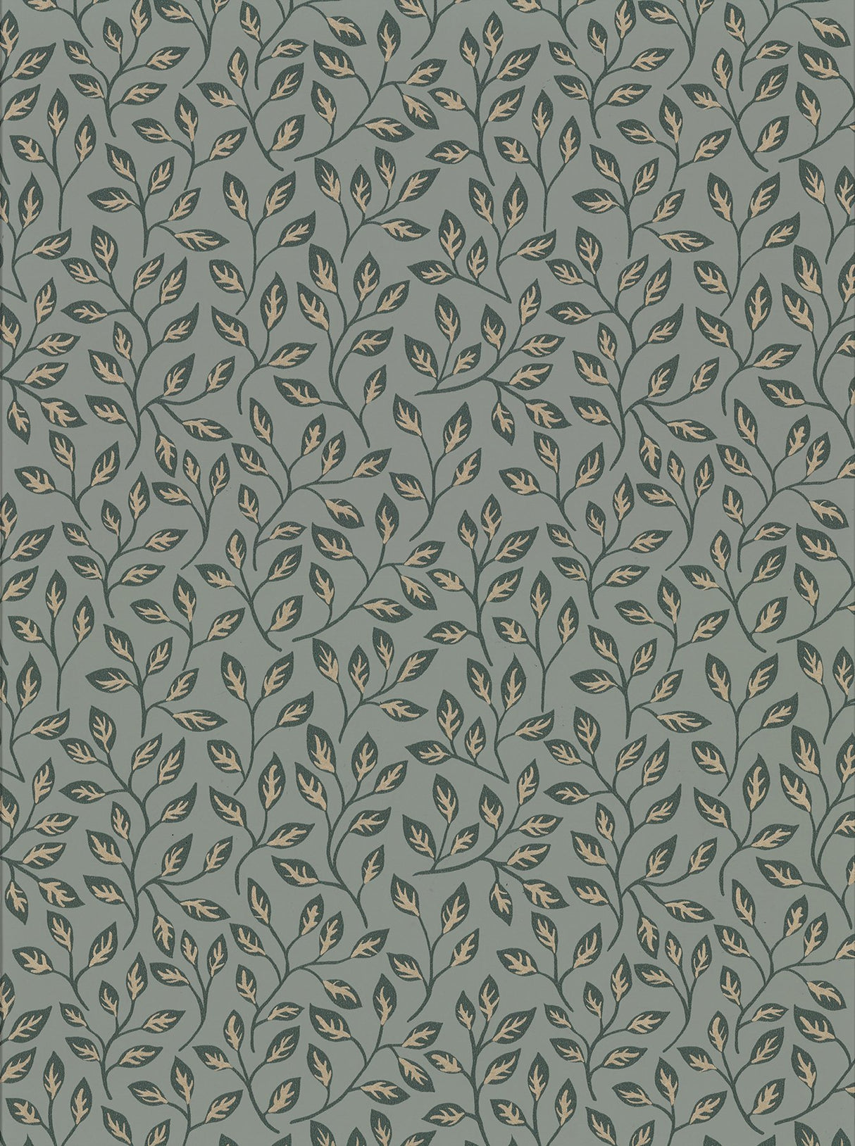 Posey Green Vines Wallpaper with Botanical Leaf Motif, Scandinavian Style - A-Street Prints 2948-33020