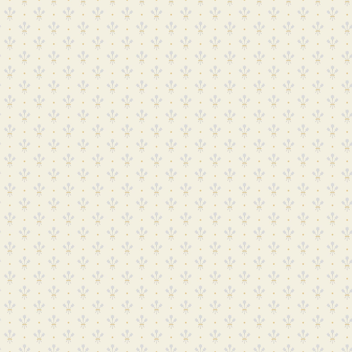Lili White Miniature Floral Wallpaper with Scandinavian Botanical Tulip Motif - Brewster 2948-33026