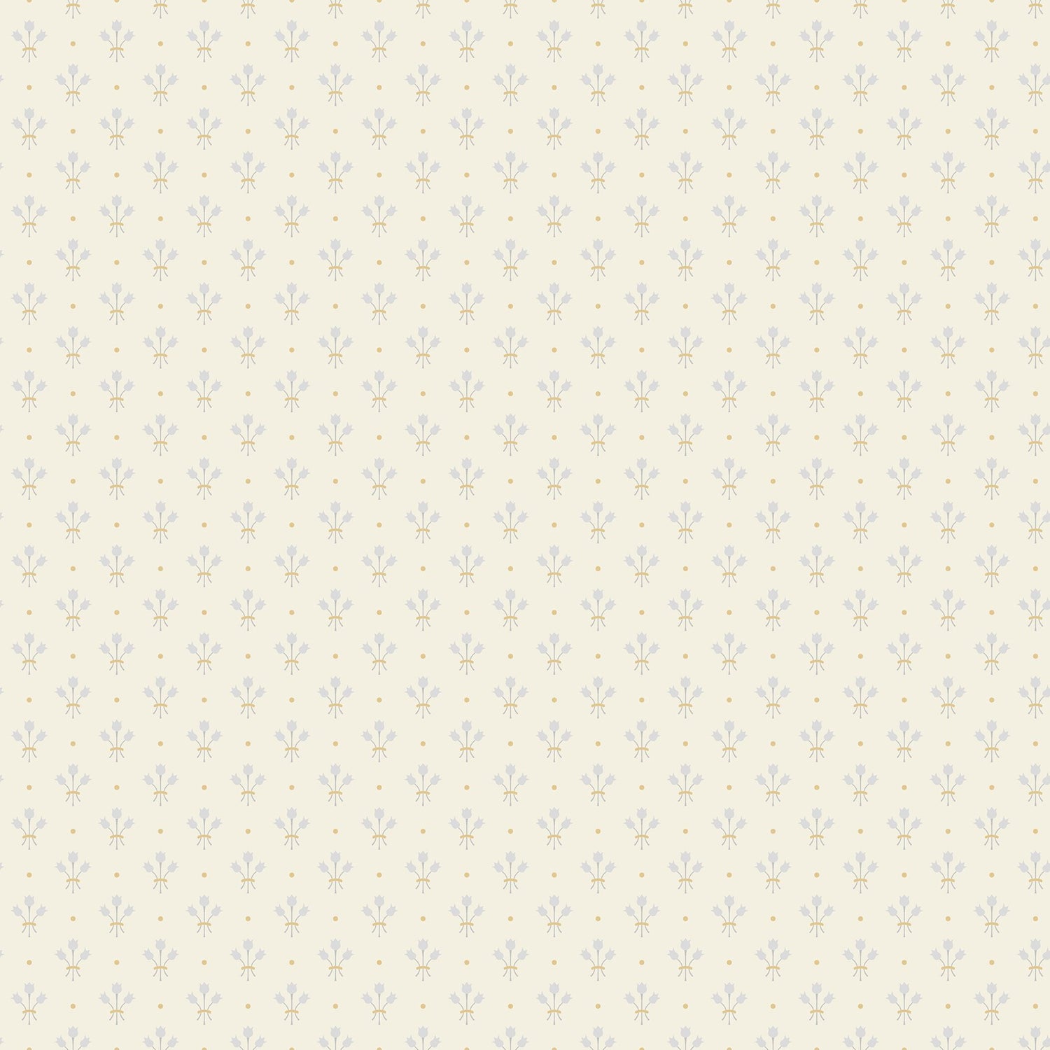 Lili White Miniature Floral Wallpaper with Scandinavian Botanical Tulip Motif - Brewster 2948-33026