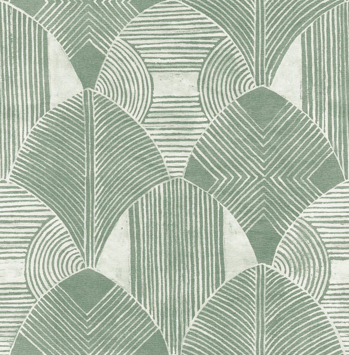Westport Green Geometric Wallpaper with Abstract Aztec-Inspired Pattern, Bohemian Style - A-Street Prints 2964-25932