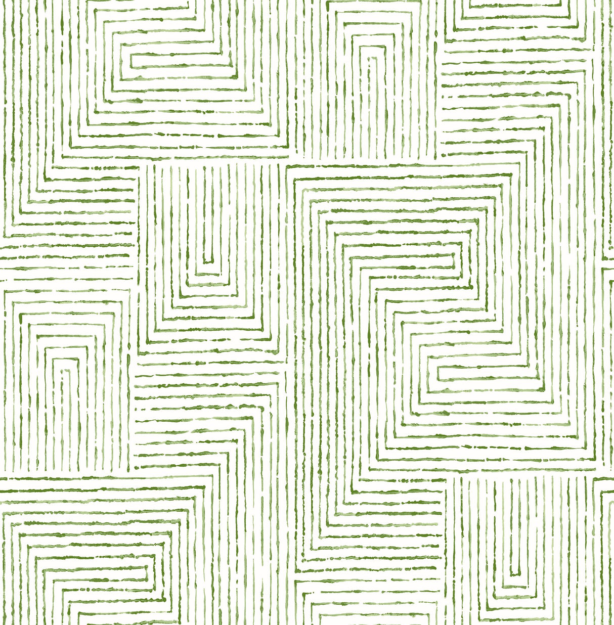 Merritt Green Geometric Wallpaper with Raised Ink - A-Street Prints 2964-25954