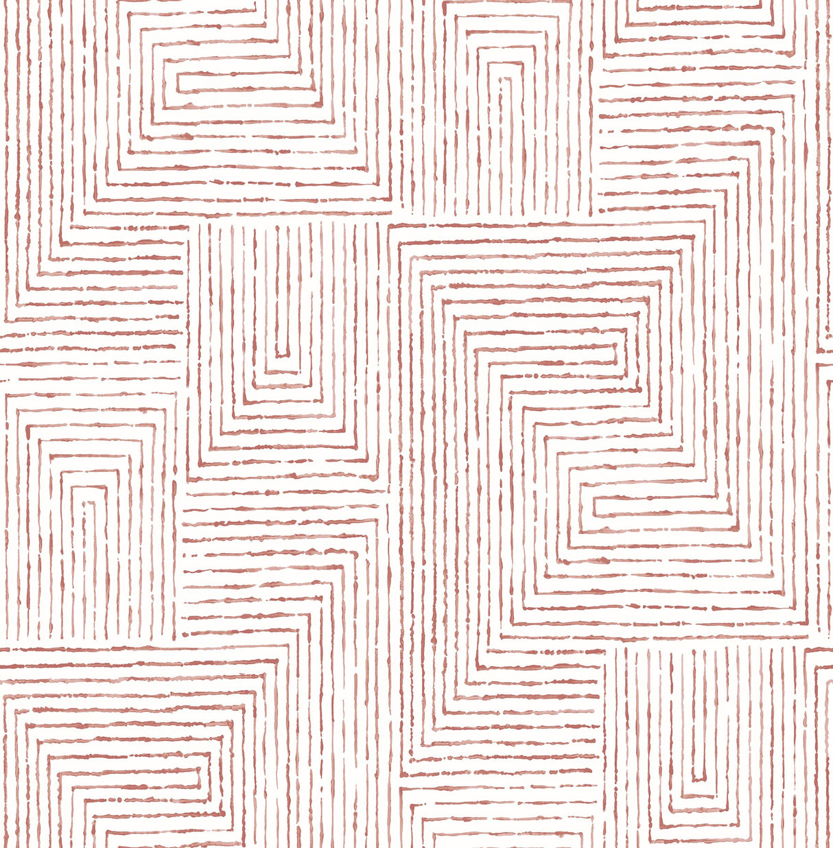 Merritt Red Geometric Wallpaper with Raised Ink Modern Abstract Pattern - A-Street Prints 2964-25956