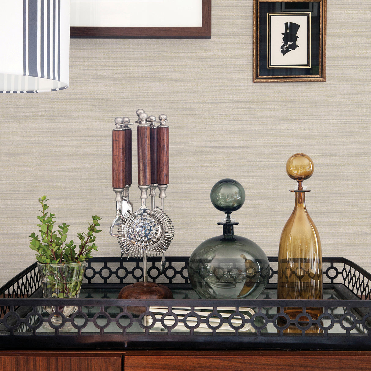 Barnaby Light Grey Faux Grasscloth by A-Street Prints Texture Pattern Wallpaper - A-Street Prints FD25965