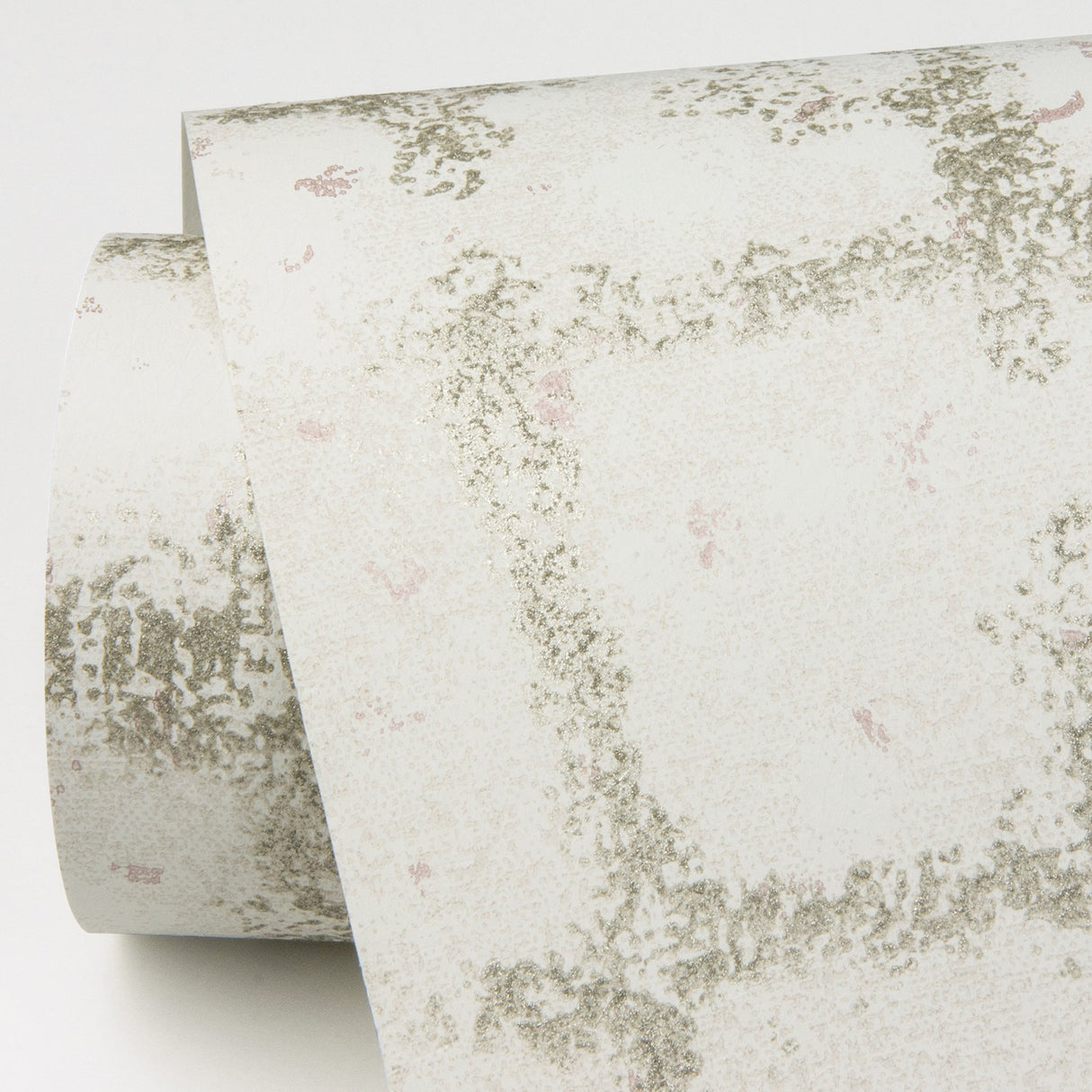 Shea Gold Distressed Geometric Wallpaper with Metallic Modern Graphics Pattern - Brewster 2964-87350