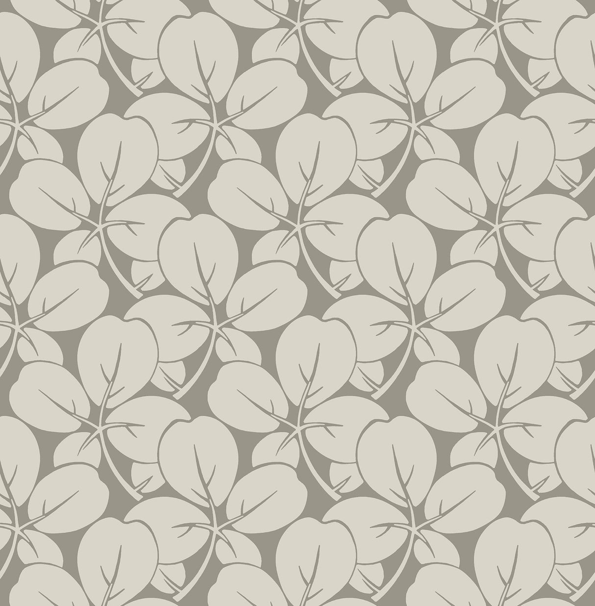 Robert Grey Clover Wallpaper with Metallic Botanical Clover Motif - A-Street Prints 2970-26106