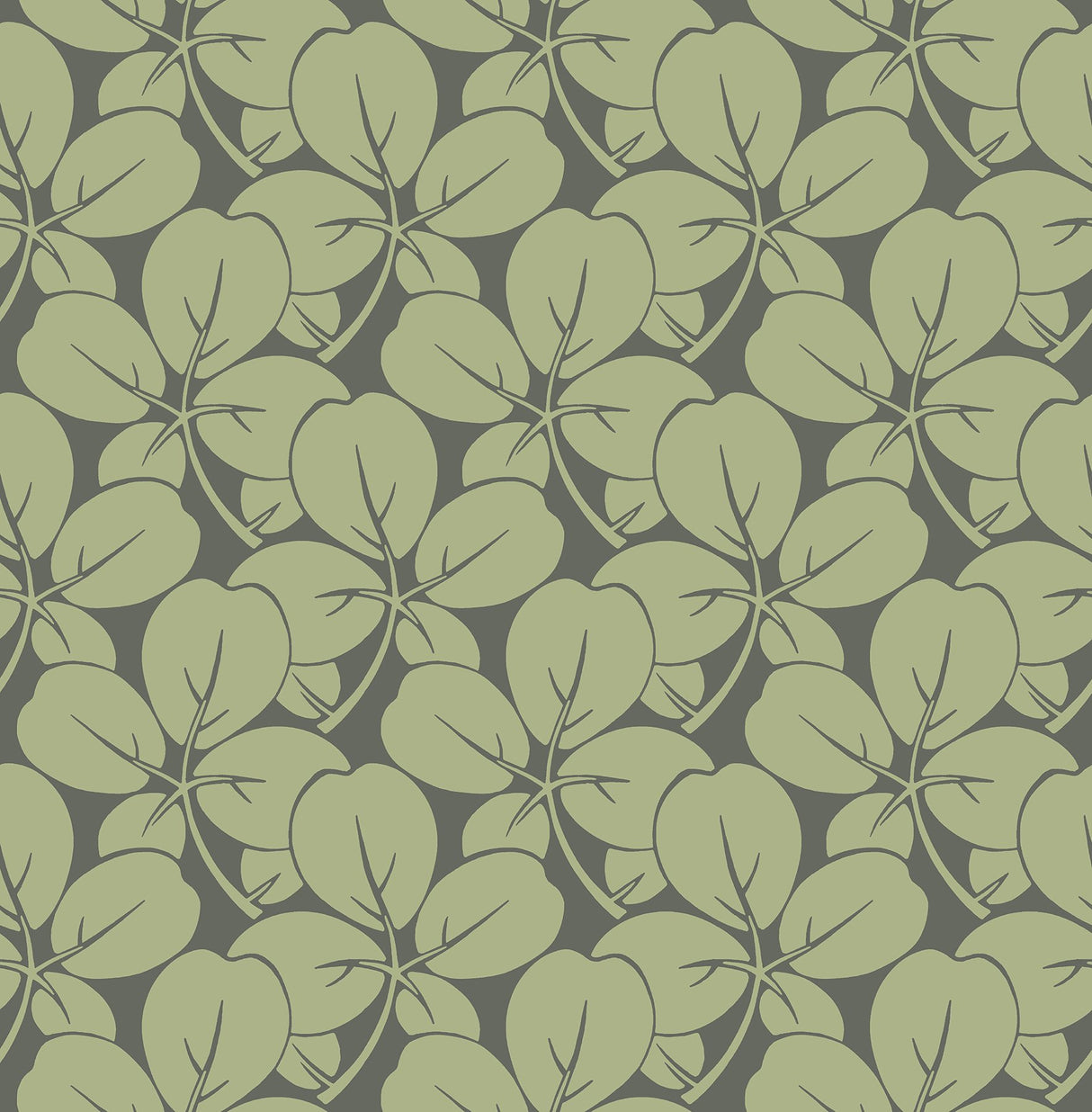Robert Green Clover Wallpaper with Eclectic Botanical Motif - A?Street Prints 2970-26109