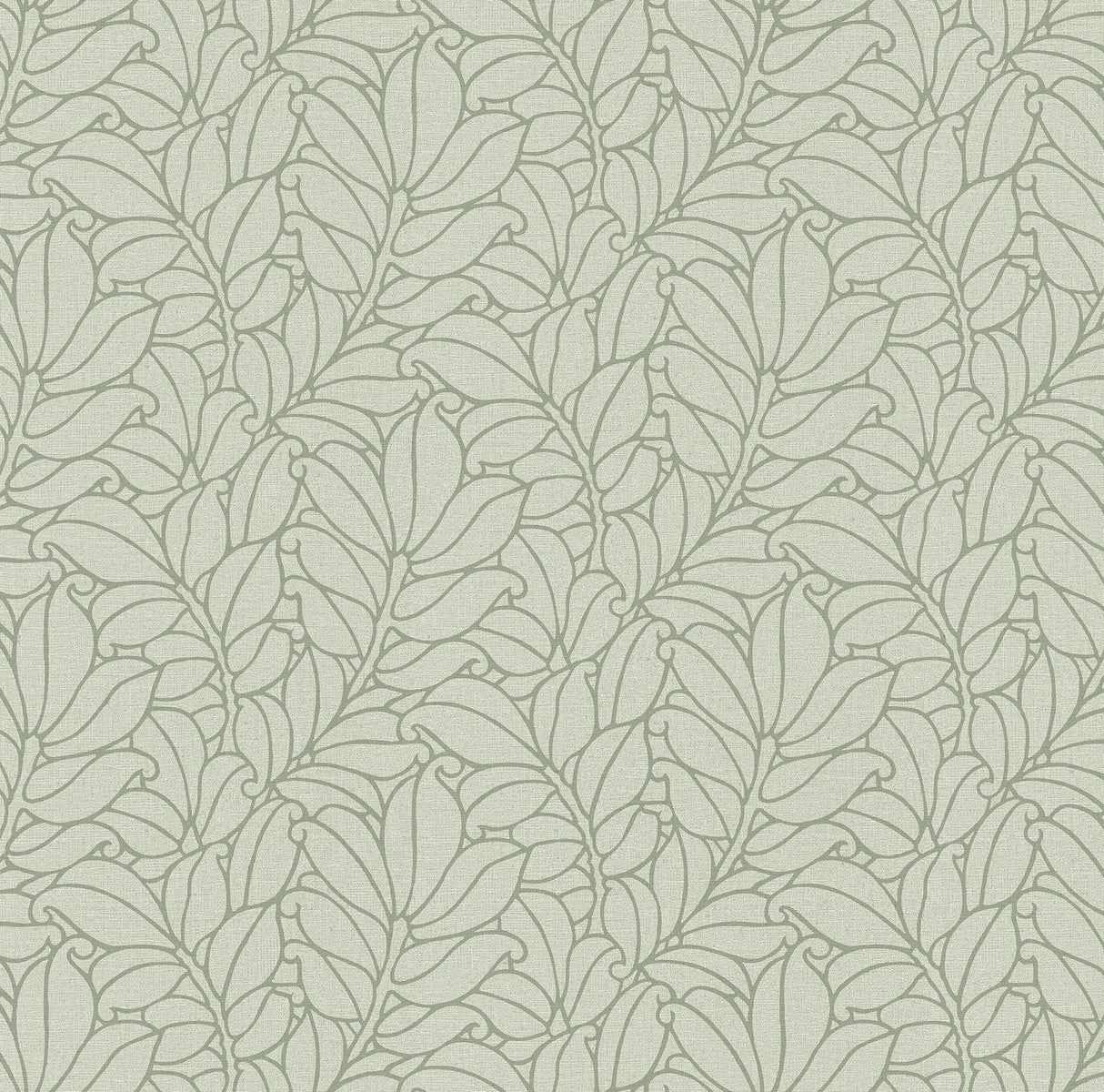 Coraline Green Leaf Wallpaper with Modern Botanical Pattern, Textured Raised Ink - A-Street Prints 2971-86320