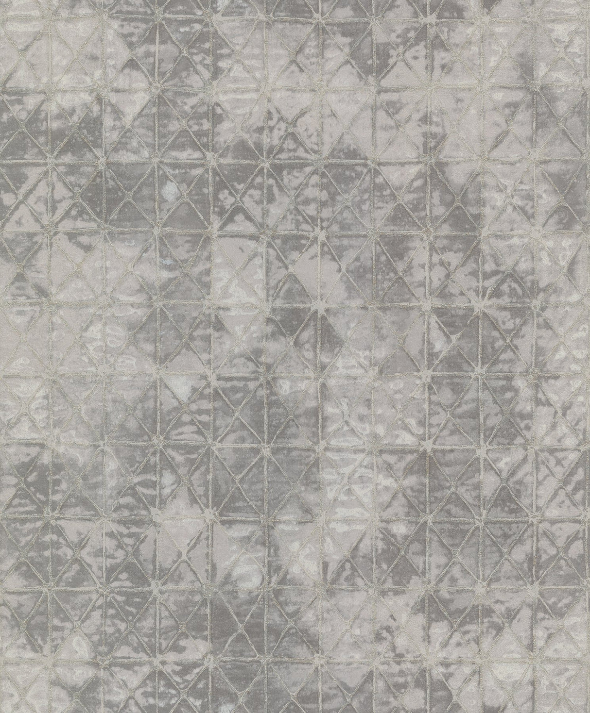 Odell Slate Antique Tiles Wallpaper with Geometric Vintage Pattern - Brewster 2971-86376