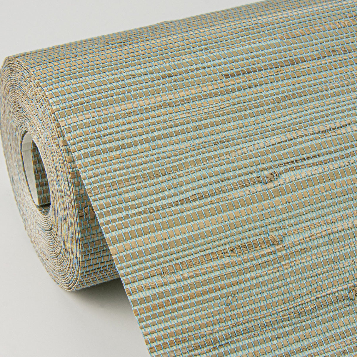 Jeong Teal Knotted Weave Grasscloth Wallpaper, Distressed Textures Modern - A-Street Prints 2972-65437