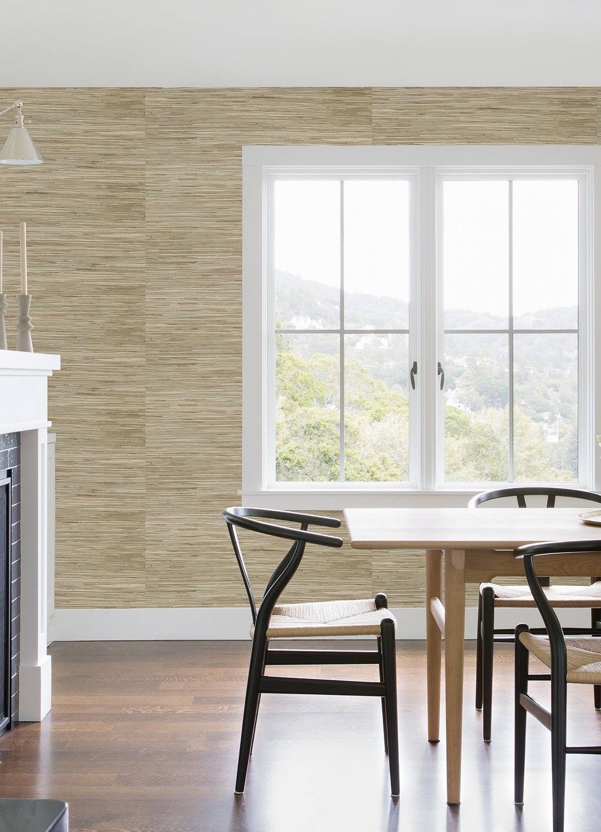Sogen Khaki Knotted Sea Grasscloth Wallpaper with Distressed Textures - A-Street Prints 2972-65621
