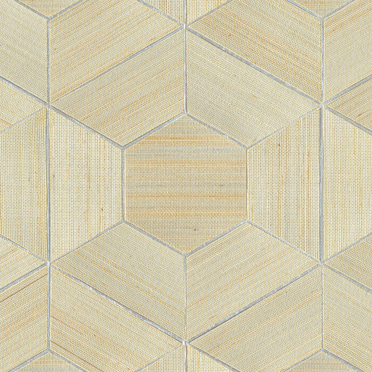 Linzhi Metallic Abaca Grasscloth Geometric Wallpaper - A-Street Prints 2972-86114