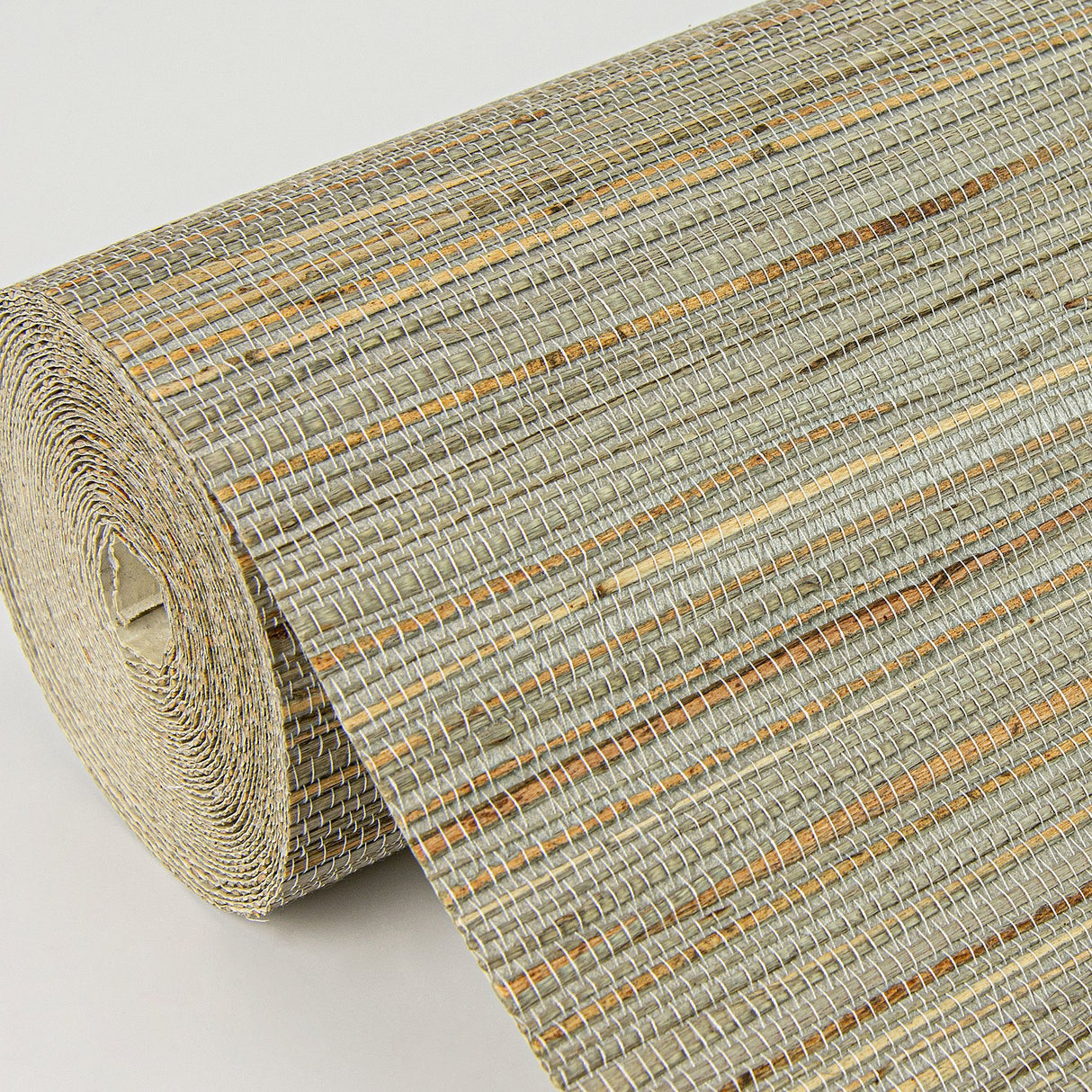 Kira Neutral Hemp Grasscloth Wallpaper with Distressed Textures in Modern Style - Brewster 2972-86127