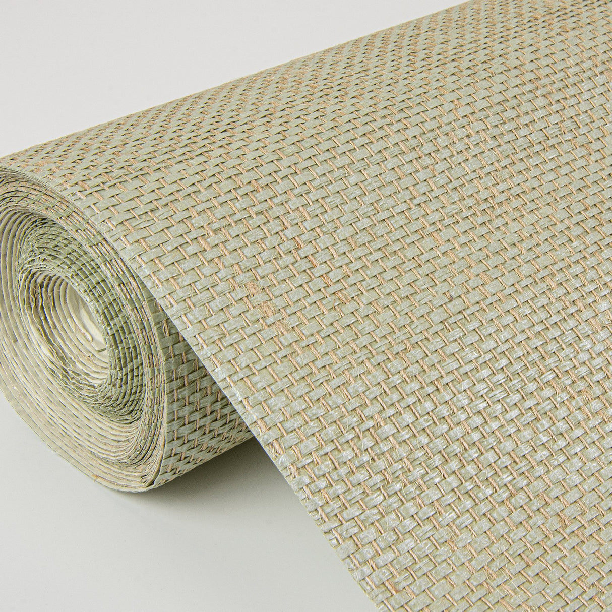 Yanyu Sage Paper Weave Grasscloth Wallpaper with Distressed Texture, Modern - A-Street Prints 2972-86143