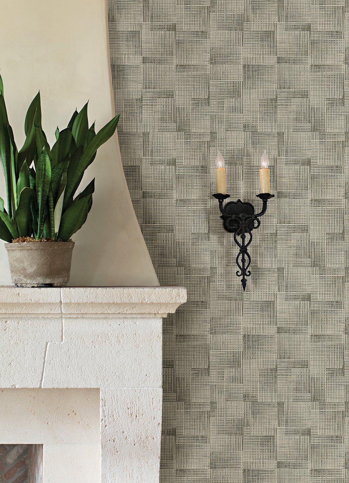 Ting Light Grey Lattice Wallpaper with Modern Abstract Lattice Pattern - A-Street Prints 2972-86157