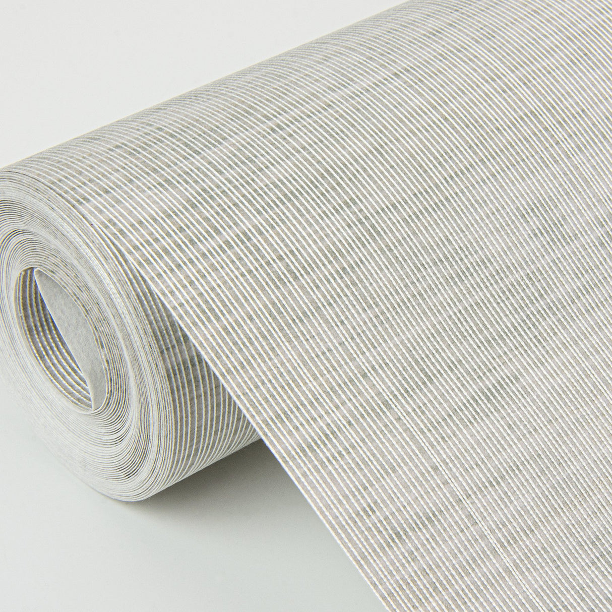 Yawen Silver String Wallpaper in Silver with Fabric & Woven Textures Modern Style - Brewster 2972-86171