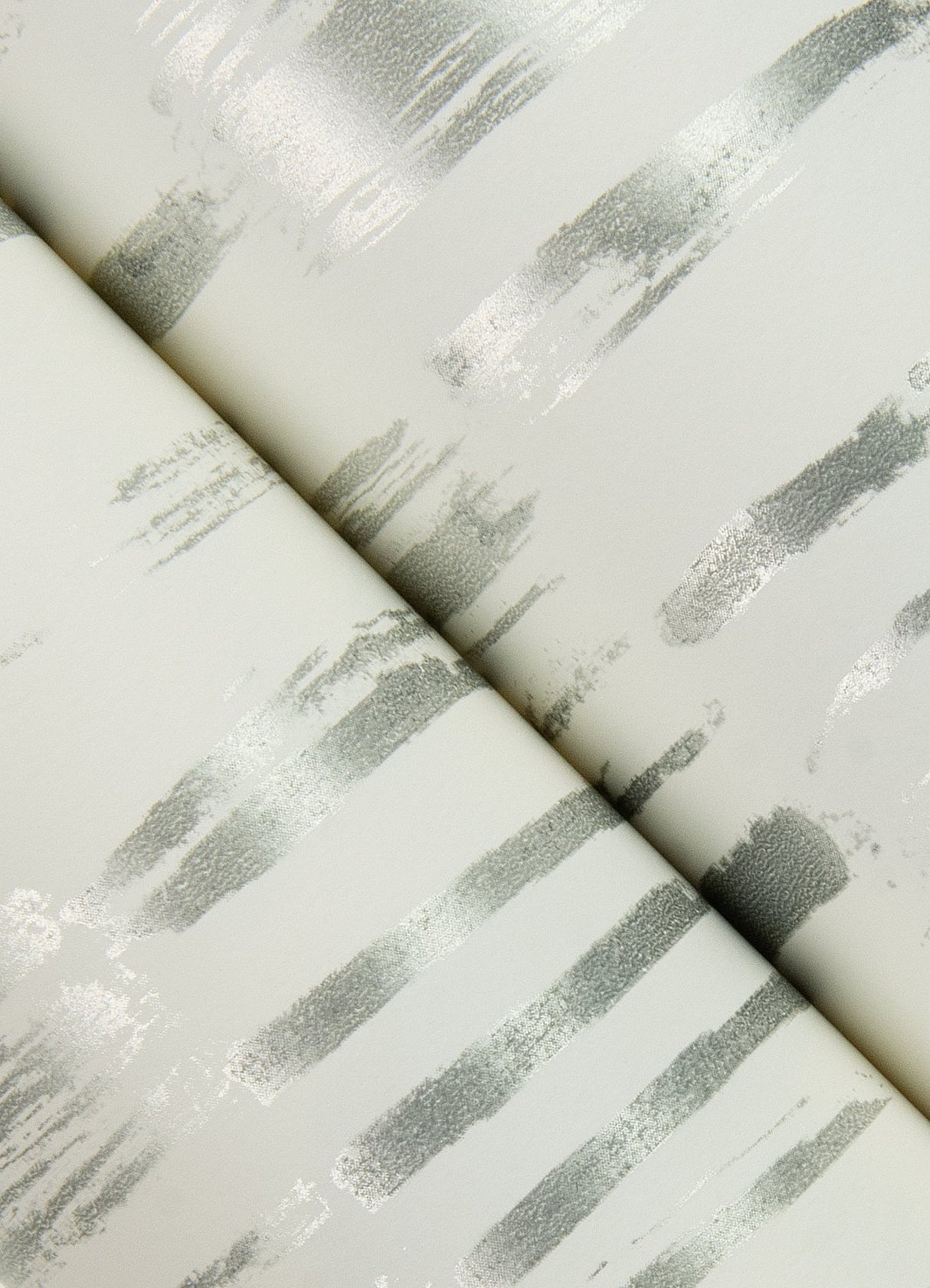 Dwell Grey Brushstrokes Wallpaper with Modern Abstract Metallic Accents - A-Street Prints 2973-90204