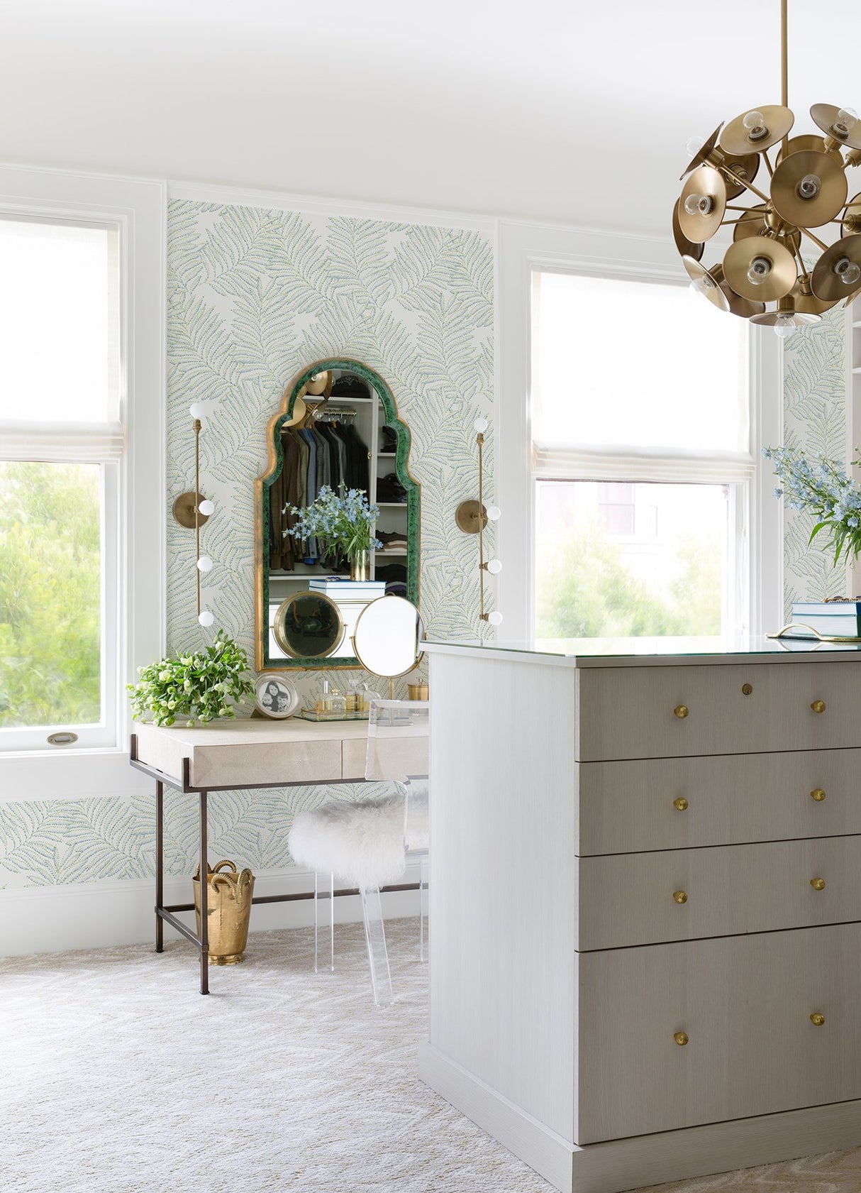 Finnley Green Inked Fern Wallpaper with Botanical Fern Motif - A-Street Prints 2973-90501