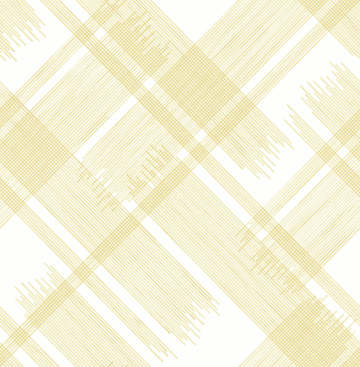 Zag Yellow Modern Plaid Wallpaper with Graphic Farmhouse Plaid Pattern - A-Street Prints 2973-90701