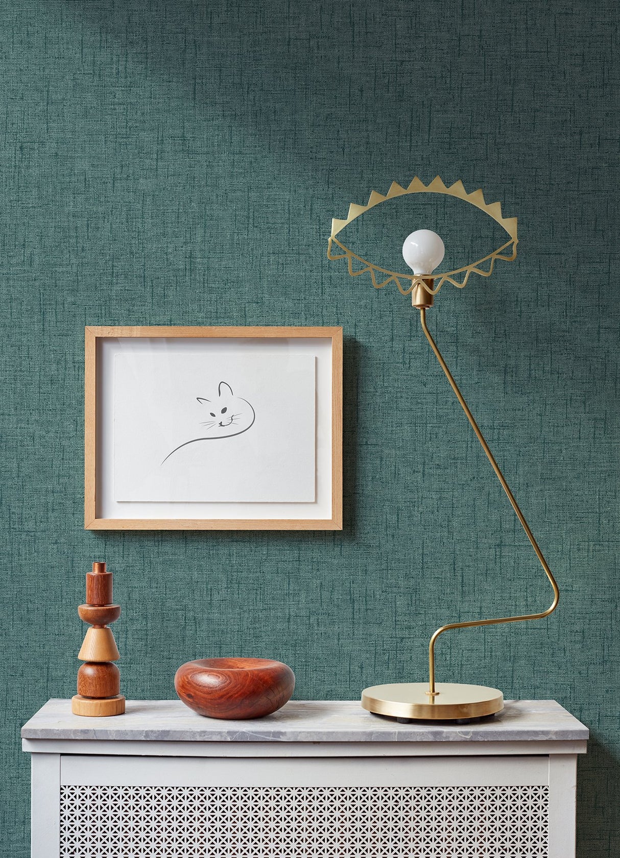 Bentley Teal Faux Linen Wallpaper with Fabric & Woven Texture - A-Street Prints 2973-90912