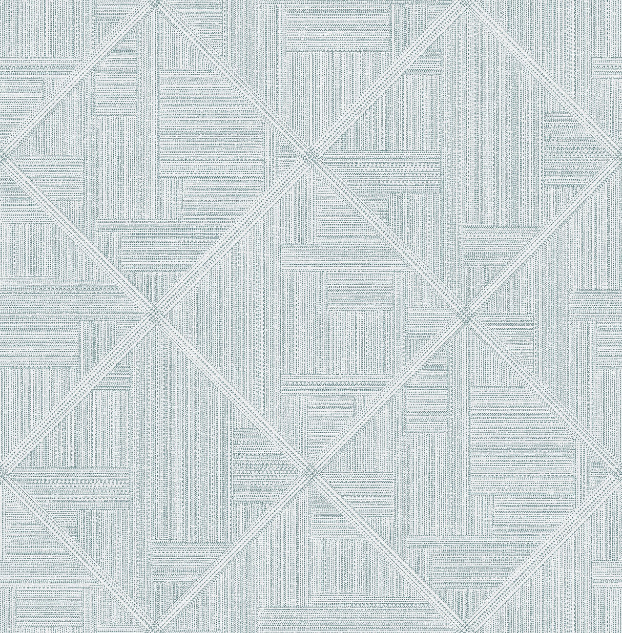 Cade Teal Geometric Wallpaper with Textured Modern Quilted Square Motif - A?Street Prints 2975-26210