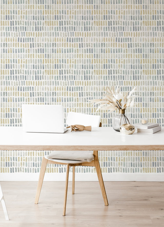 Brynne Yellow Watercolor Geometric Wallpaper - A-Street Prints 2975-26221