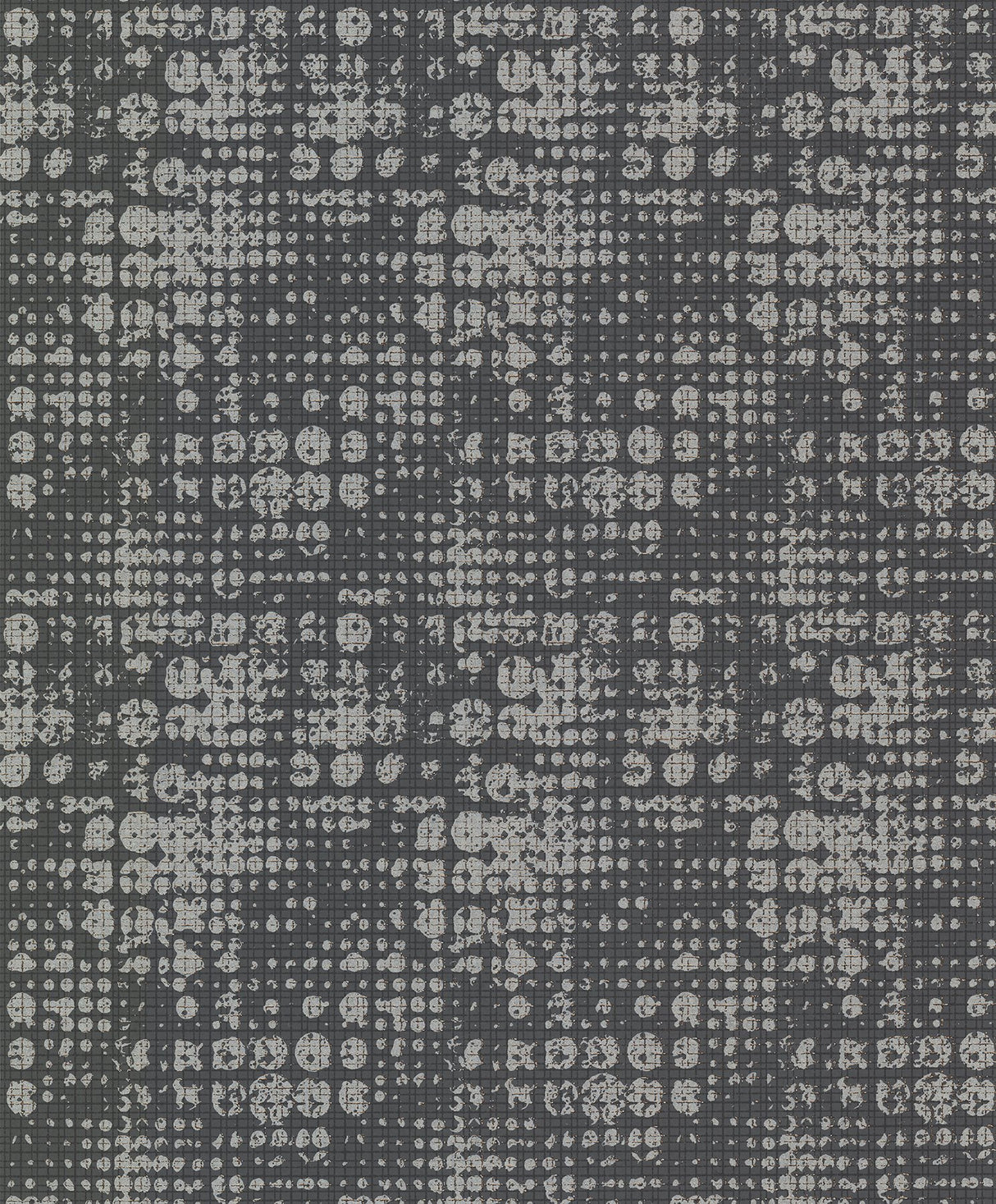 Celeste Silver Circle Grid Wallpaper with Metallic Textured Geometric Pattern - A-Street Prints 2976-86409