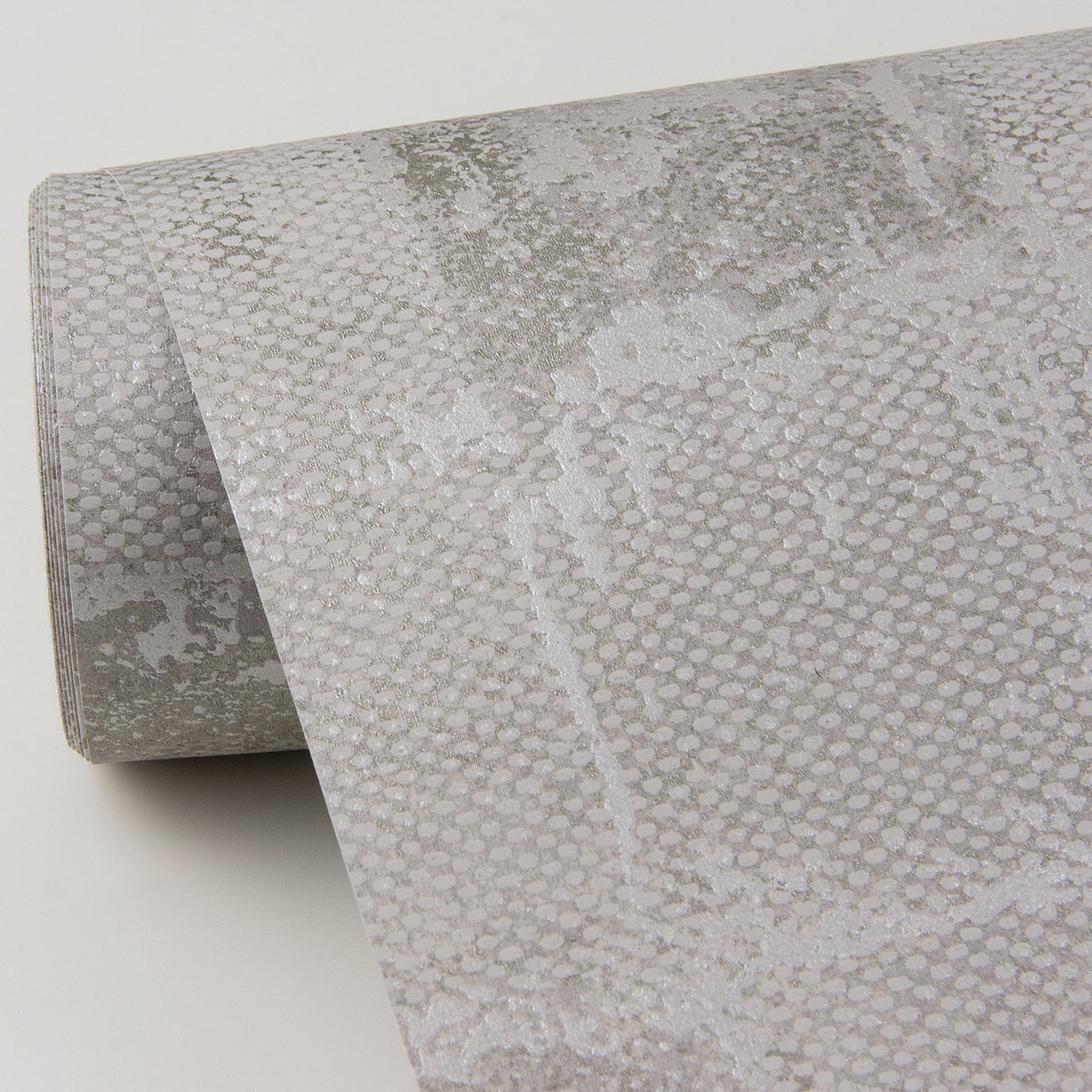 Varak Silver Textured Geometric Wallpaper with Metallic Foil on Non Woven - A-Street Prints 2976-86421