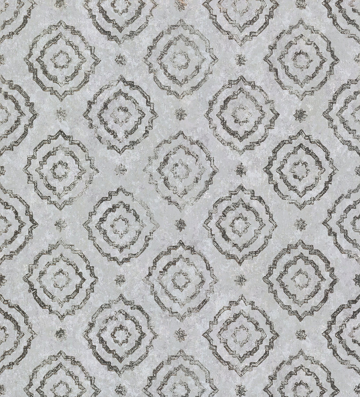 Uma Silver Medallion Wallpaper with Metallic Raised Ink on Foil Non Woven - A-Street Prints 2976-86425