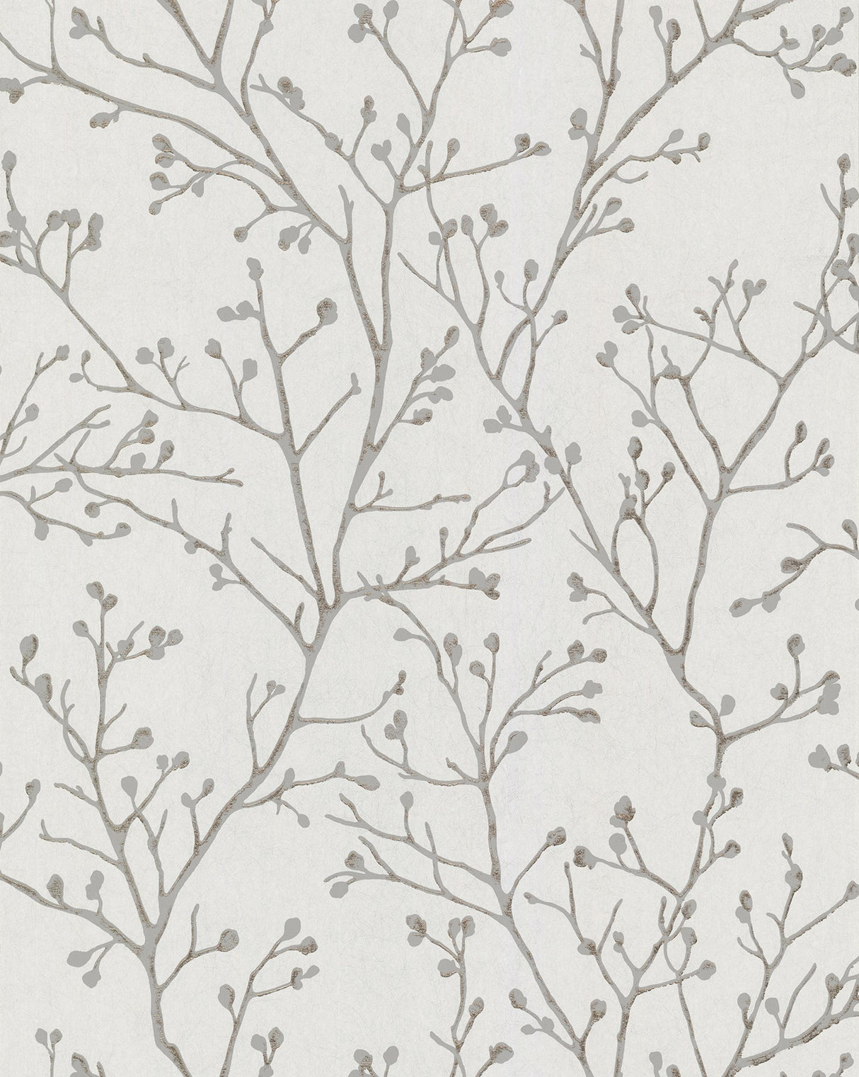 Koura Silver Branches Wallpaper with Metallic Foil Botanical Modern Pattern - A-Street Prints 2976-86453
