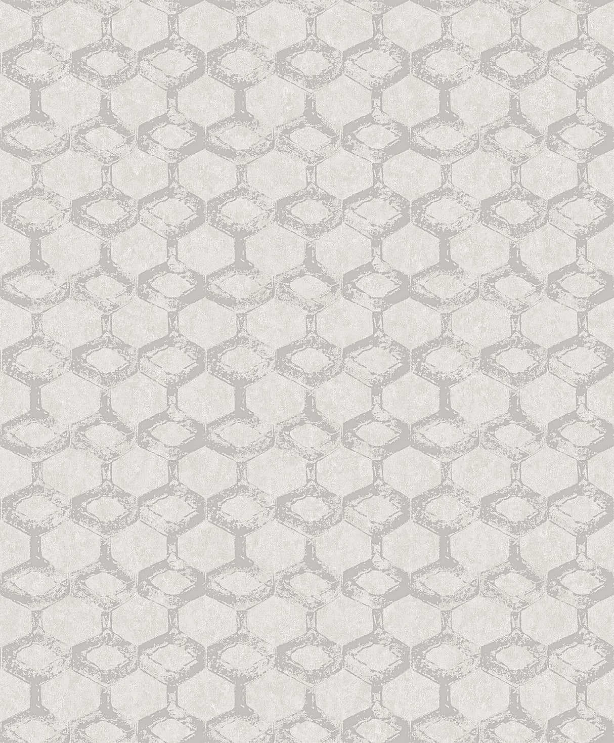 Besi Silver Tiled Wallpaper with Metallic Geometric Honeycomb Pattern - A-Street Prints 2976-86538