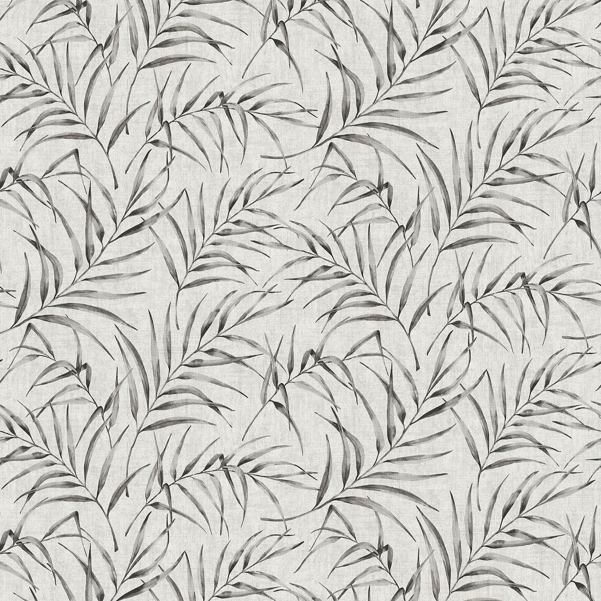 Lani Grey Fronds Wallpaper with Tropical Botanical Motif - Advantage 2979-37335-2