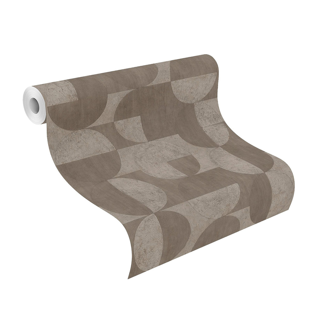 Barcelo Brown Circles Geometric Textured Wallpaper - Advantage 2980-521368