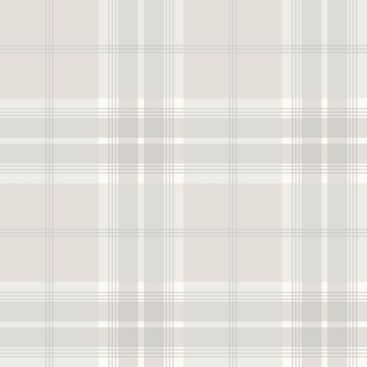 Sala White Plaid Wallpaper with Farmhouse Graphics Plaid Pattern - Advantage 2980-92123