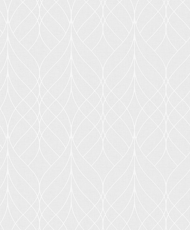 Hartley Light Grey Geo Wallpaper with Metallic Trellis & Lattice Textured Non Woven - Advantage 2980-M41900