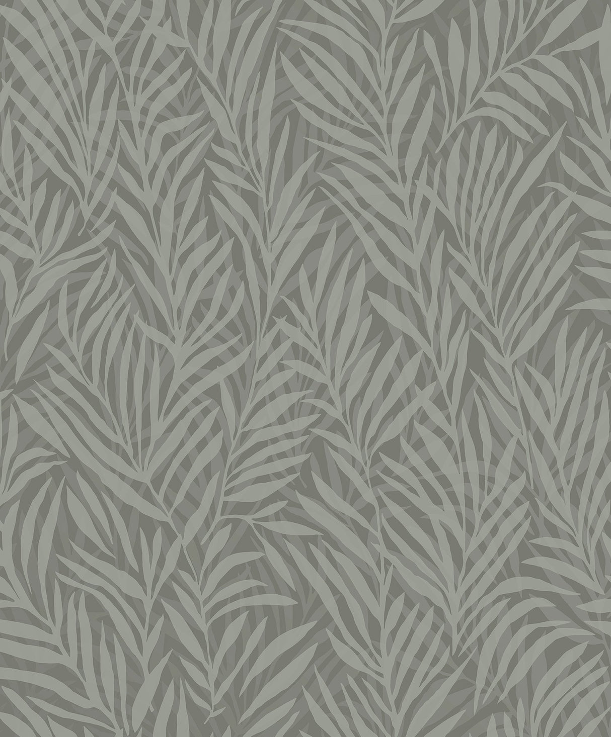 Holzer Dark Green Fern Wallpaper with Metallic Glitter Textured Botanical Leaves - Advantage 2980-M52504
