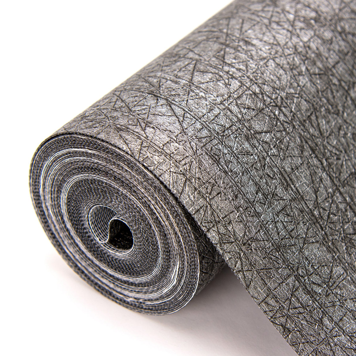 Nagano Black Distressed Texture Wallpaper with Metallic Raised Ink - Warner 2984-2215