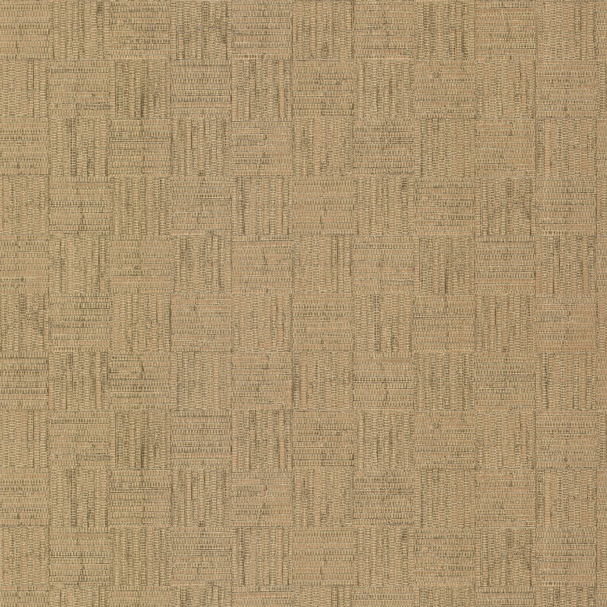 Thea Gold Geometric Wallpaper with Modern Abstract Quilted Texture - Warner 2984-2229